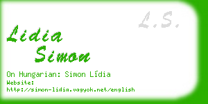 lidia simon business card